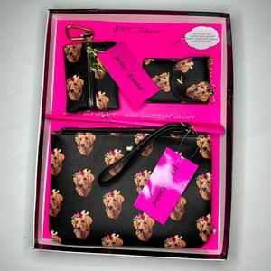 Betsey Johnson Floral Dog 3 Piece Set